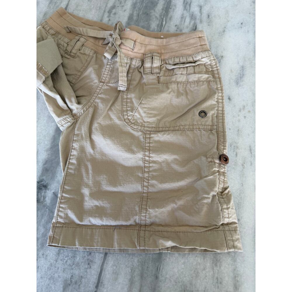 OP Vintage Y2K Tan Convertible Length Shorts Junior Size 1 Pull On - Picture 9 of 10